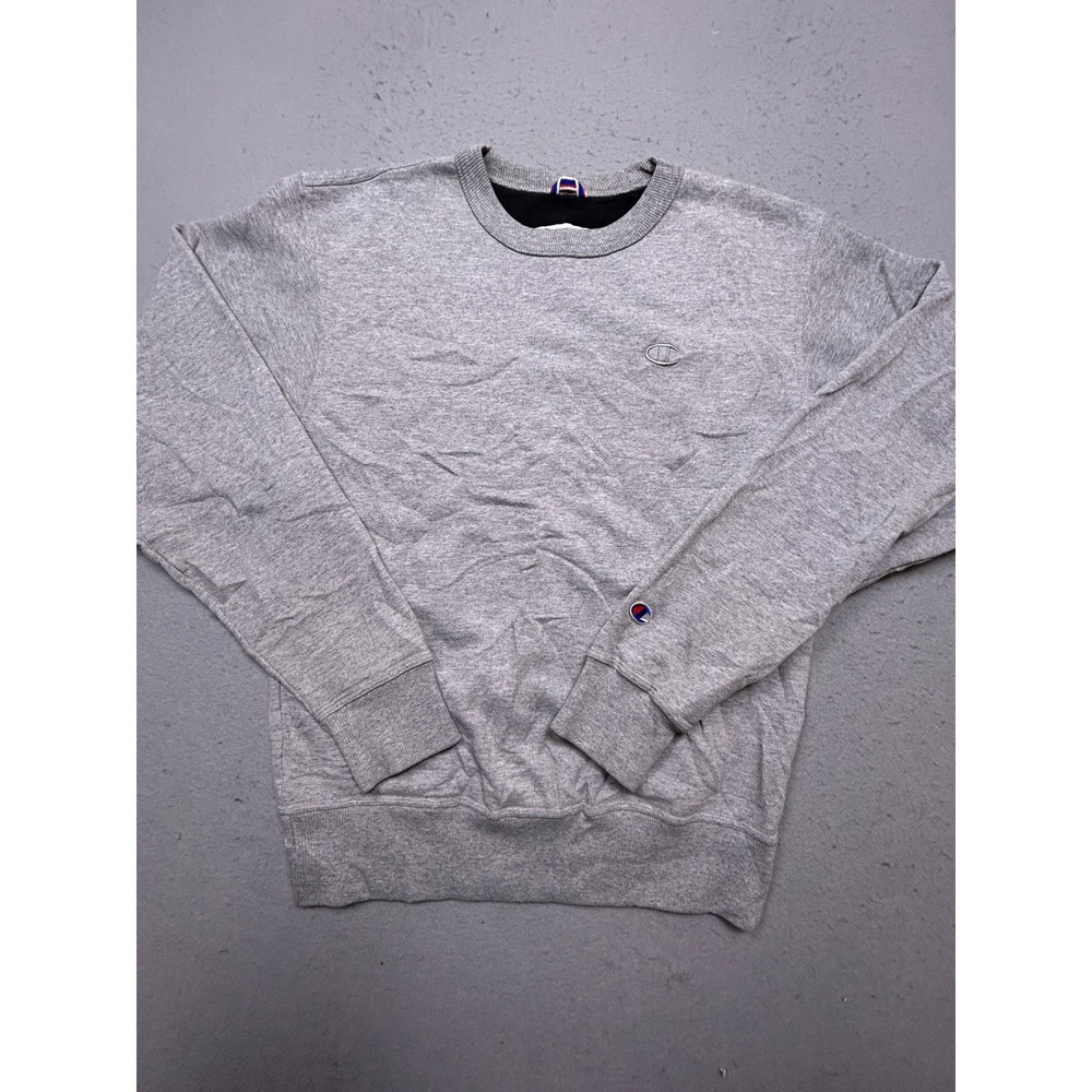 Champion Sweatshirt Cotton Poly Heather Gray Small Mens